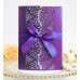 Black Holiday Invitation Card Iridescent Paper  Laser Cut Paper 